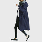 Women's Hooded Raincoat – Long Waterproof Jacket