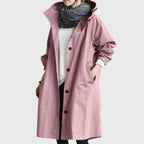 Women's Hooded Raincoat – Long Waterproof Jacket
