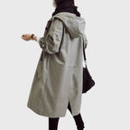 Women's Hooded Raincoat – Long Waterproof Jacket