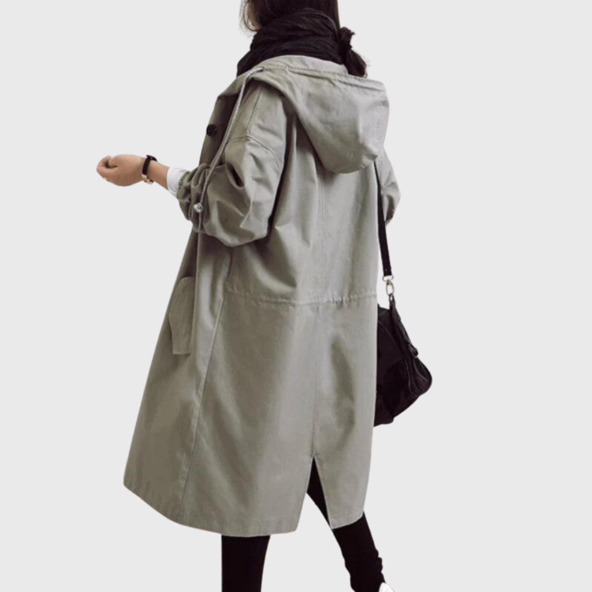 Women's Hooded Raincoat – Long Waterproof Jacket