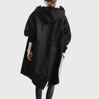 Women's Hooded Raincoat – Long Waterproof Jacket