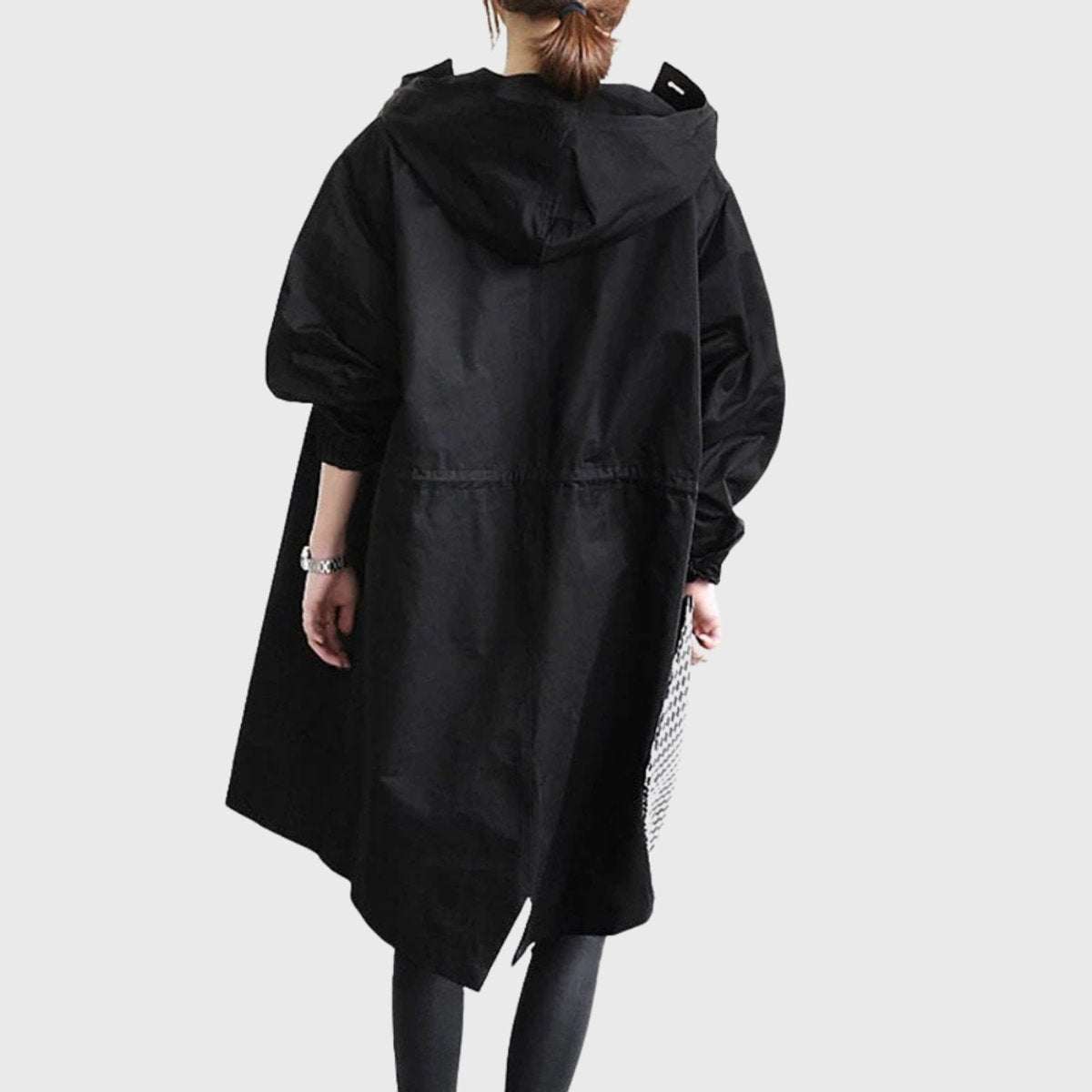 Women's Hooded Raincoat – Long Waterproof Jacket