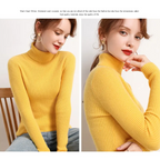Women's Classic Roll Neck Sweater – Turtleneck Winter Knit Sweater