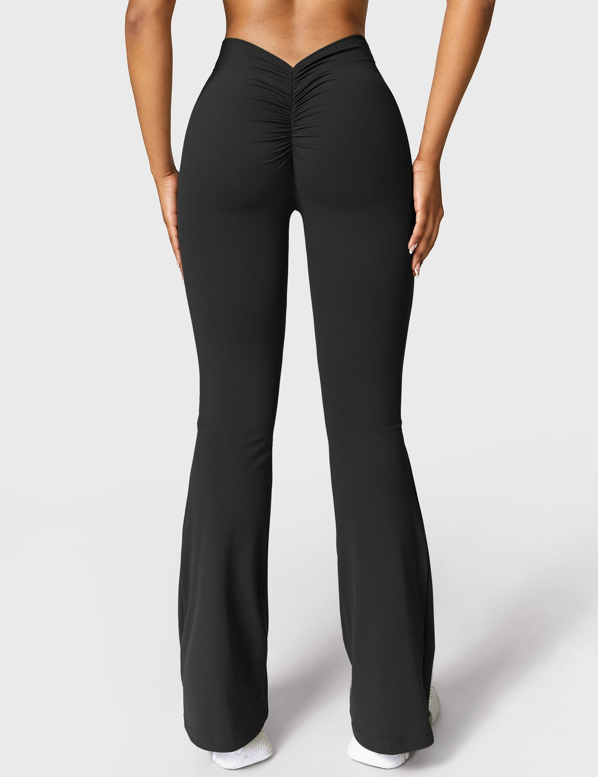 Women's High Waisted Flared Scrunch Leggings – Seamless Yoga Pants