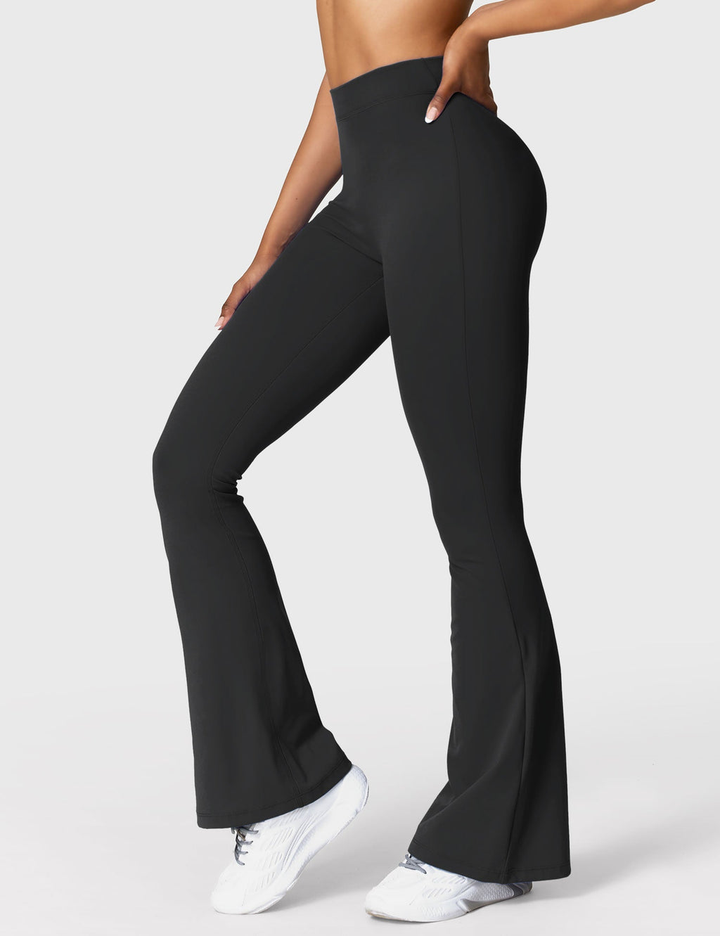 Women's High Waisted Flared Scrunch Leggings – Seamless Yoga Pants