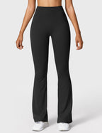 Women's High Waisted Flared Scrunch Leggings – Seamless Yoga Pants