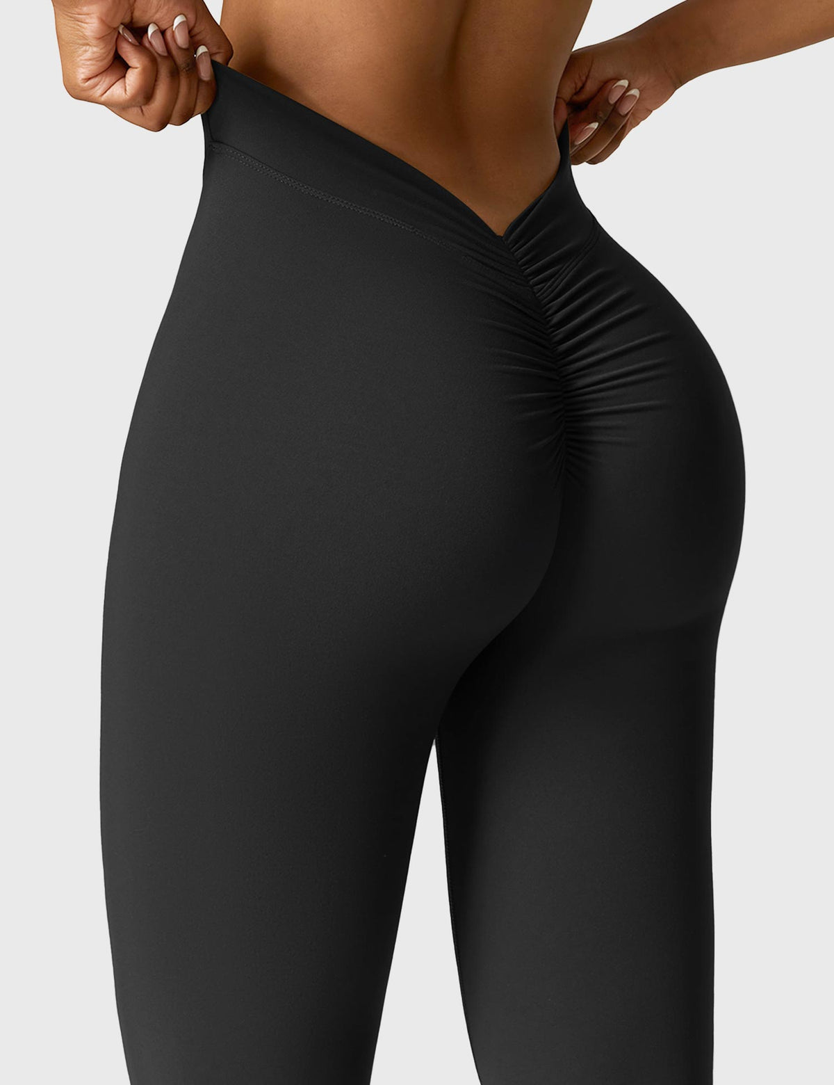 Women's High Waisted Flared Scrunch Leggings – Seamless Yoga Pants