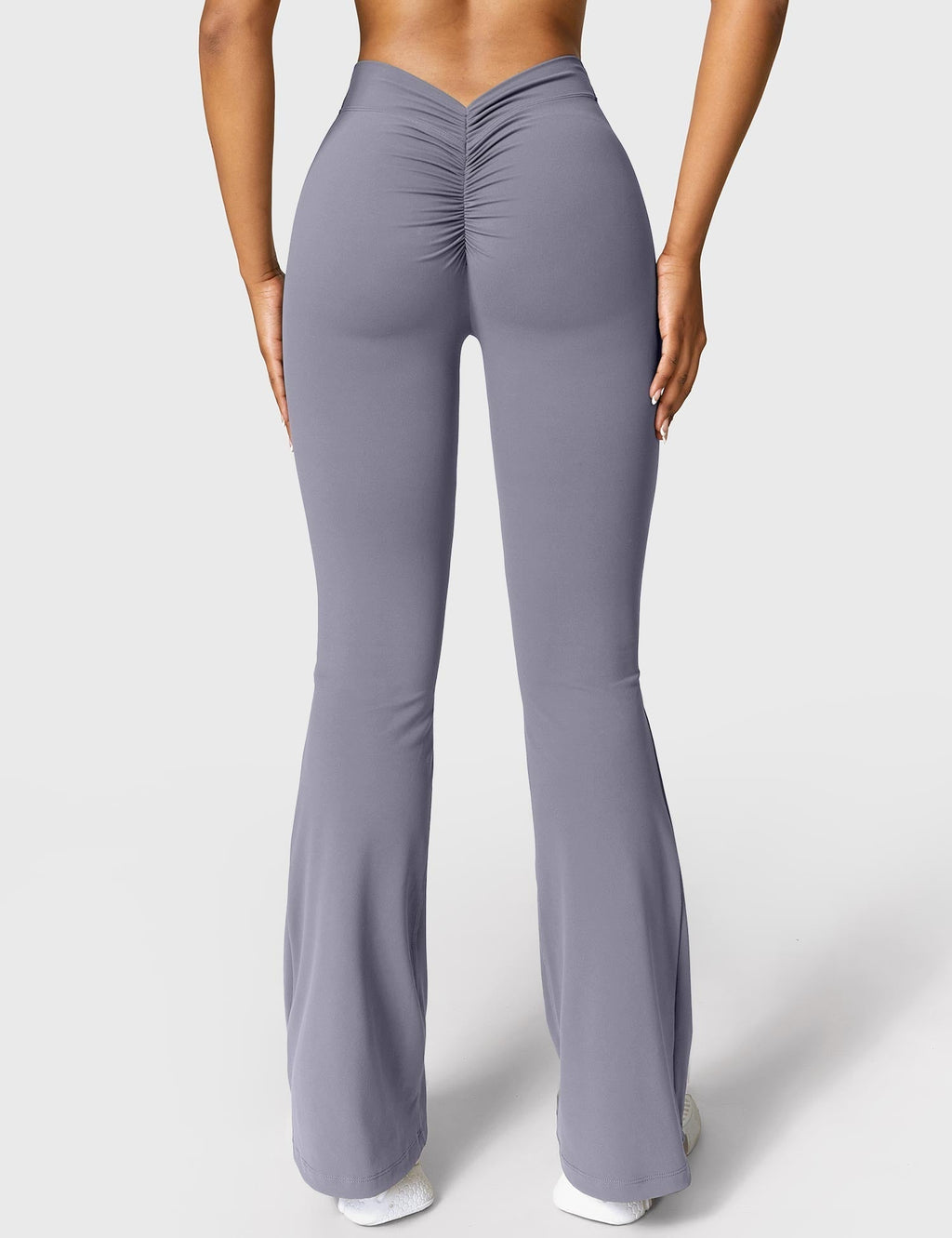 Women's High Waisted Flared Scrunch Leggings – Seamless Yoga Pants