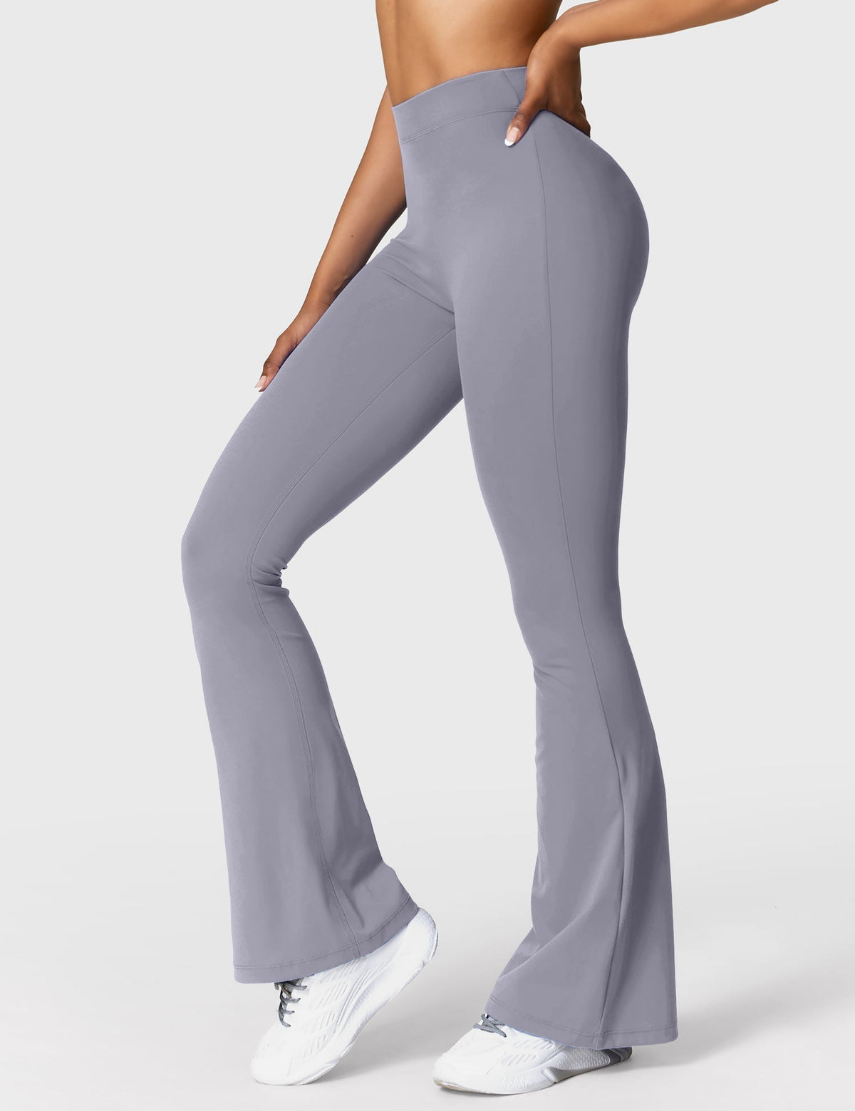 Women's High Waisted Flared Scrunch Leggings – Seamless Yoga Pants
