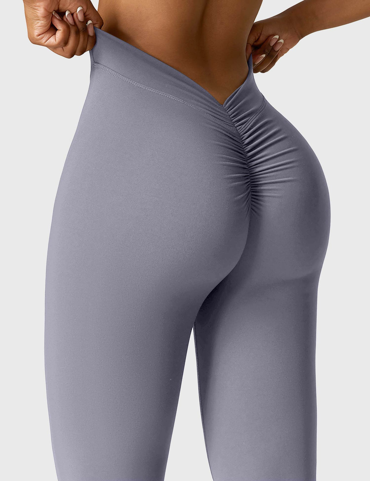 Women's High Waisted Flared Scrunch Leggings – Seamless Yoga Pants
