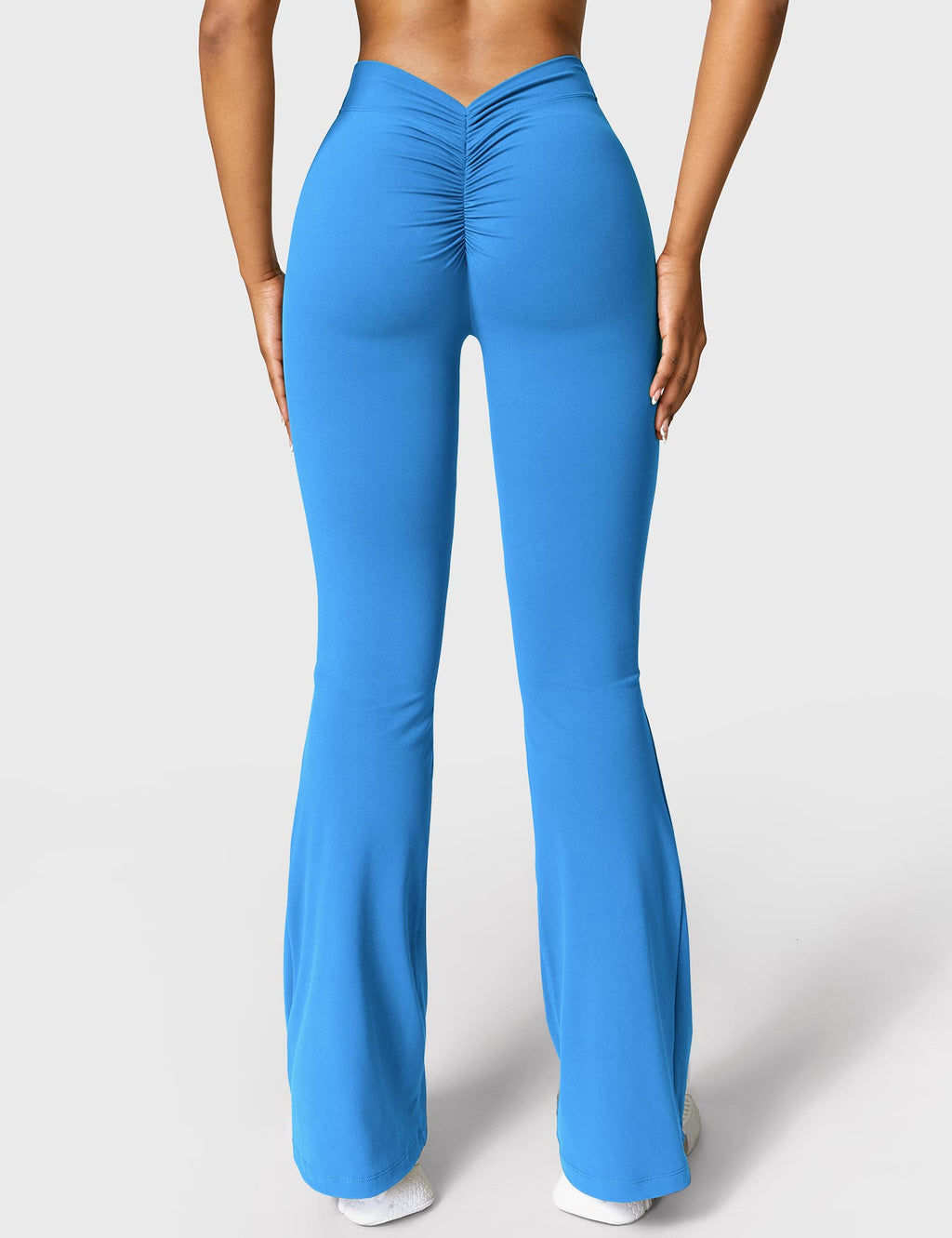 Women's High Waisted Flared Scrunch Leggings – Seamless Yoga Pants