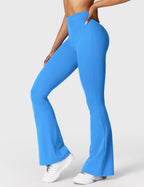Women's High Waisted Flared Scrunch Leggings – Seamless Yoga Pants