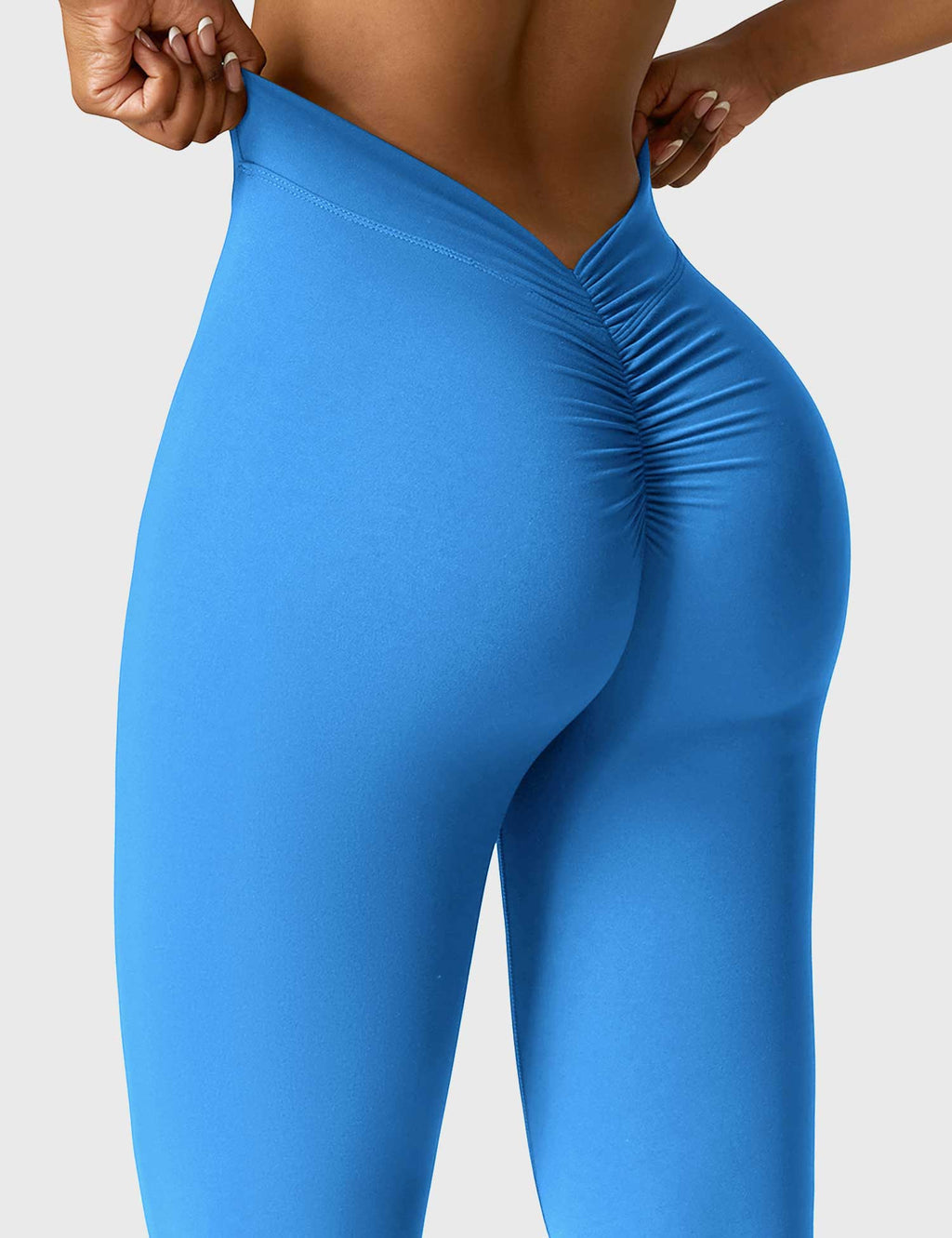 Women's High Waisted Flared Scrunch Leggings – Seamless Yoga Pants