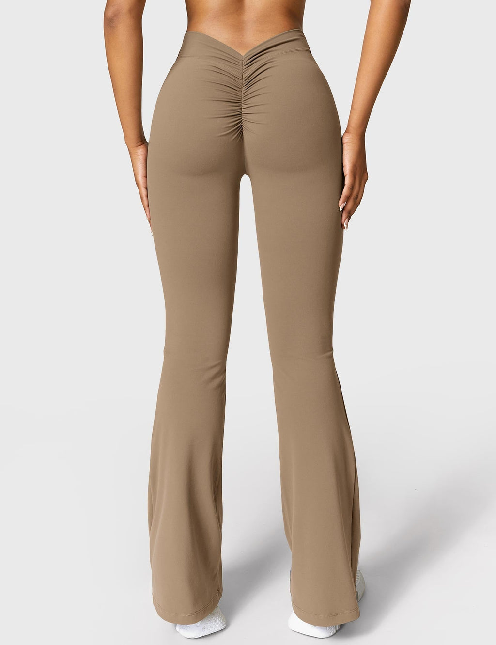 Women's High Waisted Flared Scrunch Leggings – Seamless Yoga Pants