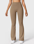 Women's High Waisted Flared Scrunch Leggings – Seamless Yoga Pants