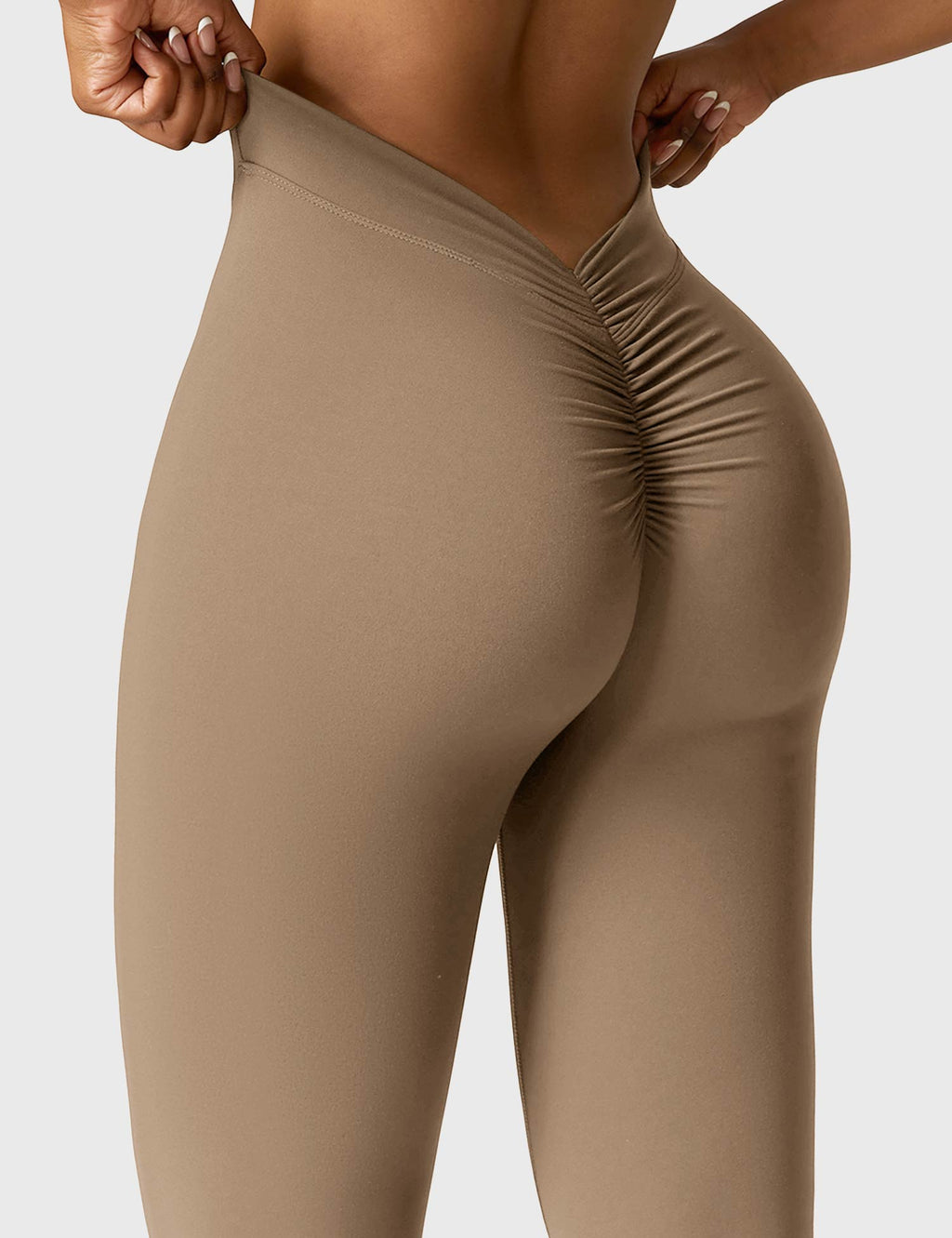 Women's High Waisted Flared Scrunch Leggings – Seamless Yoga Pants
