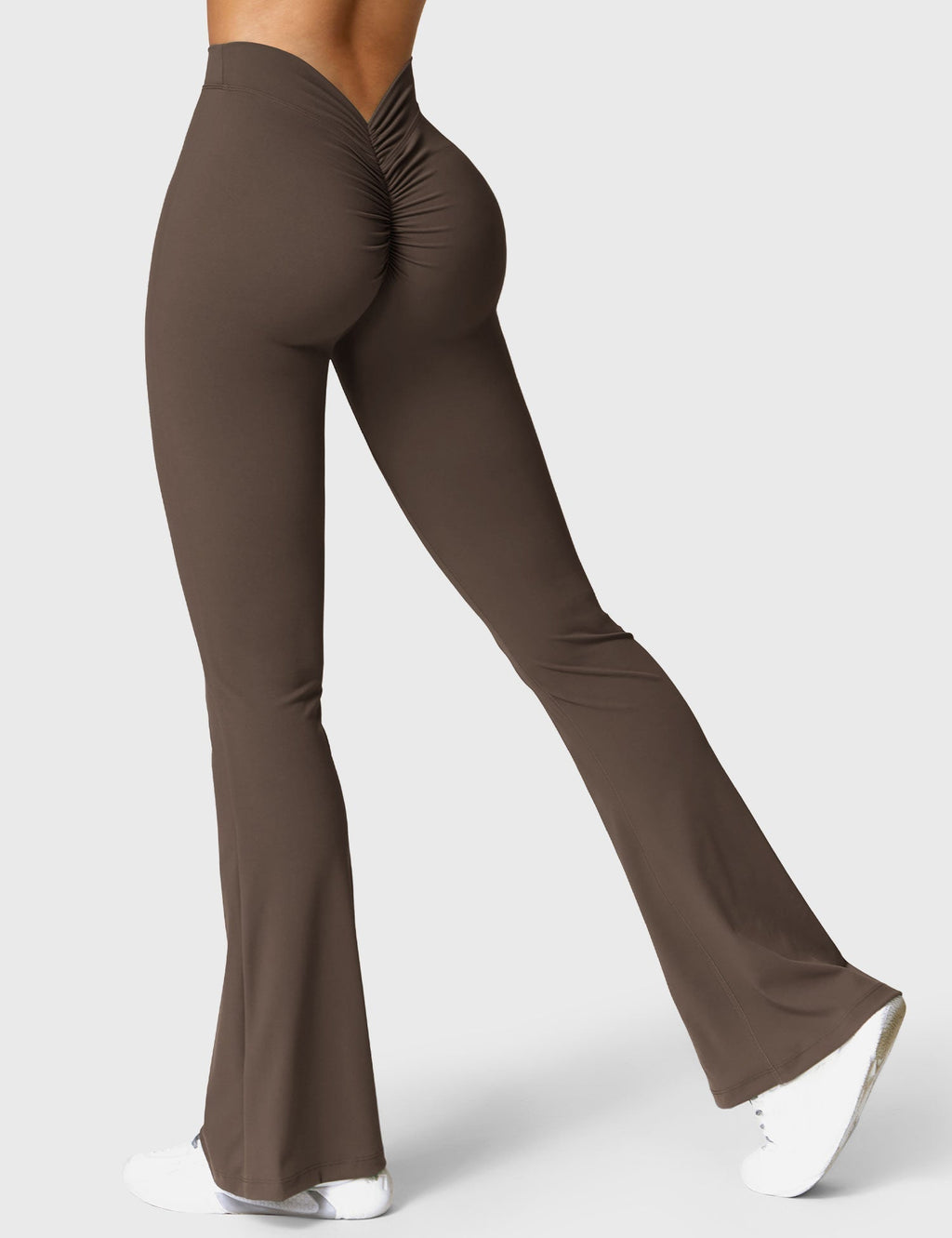 Women's High Waisted Flared Scrunch Leggings – Seamless Yoga Pants