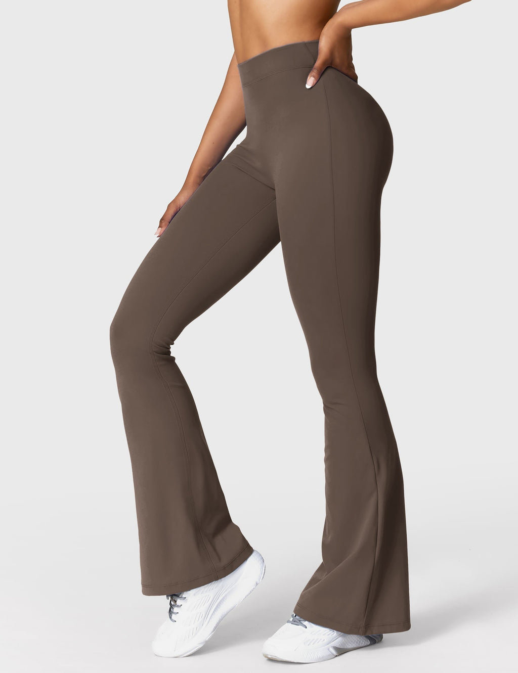 Women's High Waisted Flared Scrunch Leggings – Seamless Yoga Pants
