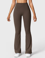 Women's High Waisted Flared Scrunch Leggings – Seamless Yoga Pants
