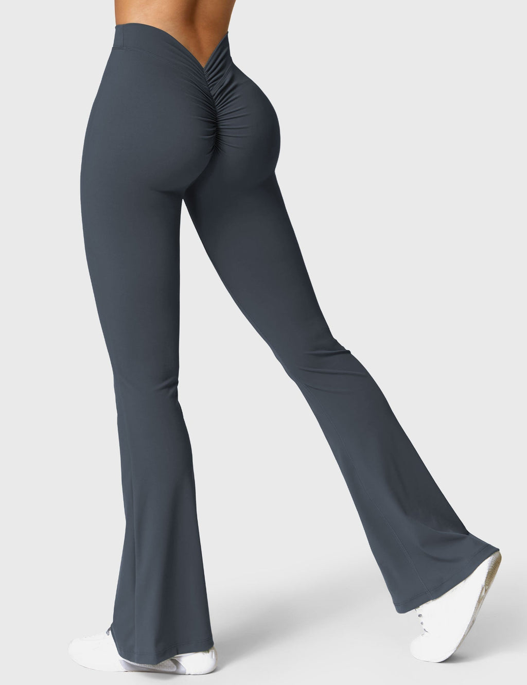 Women's High Waisted Flared Scrunch Leggings – Seamless Yoga Pants