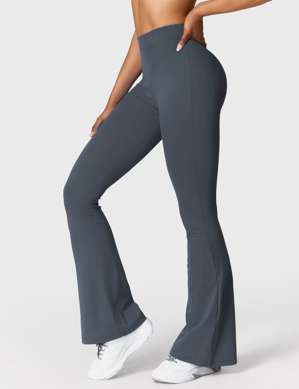 Women's High Waisted Flared Scrunch Leggings – Seamless Yoga Pants