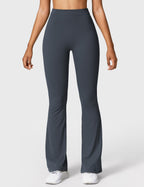 Women's High Waisted Flared Scrunch Leggings – Seamless Yoga Pants