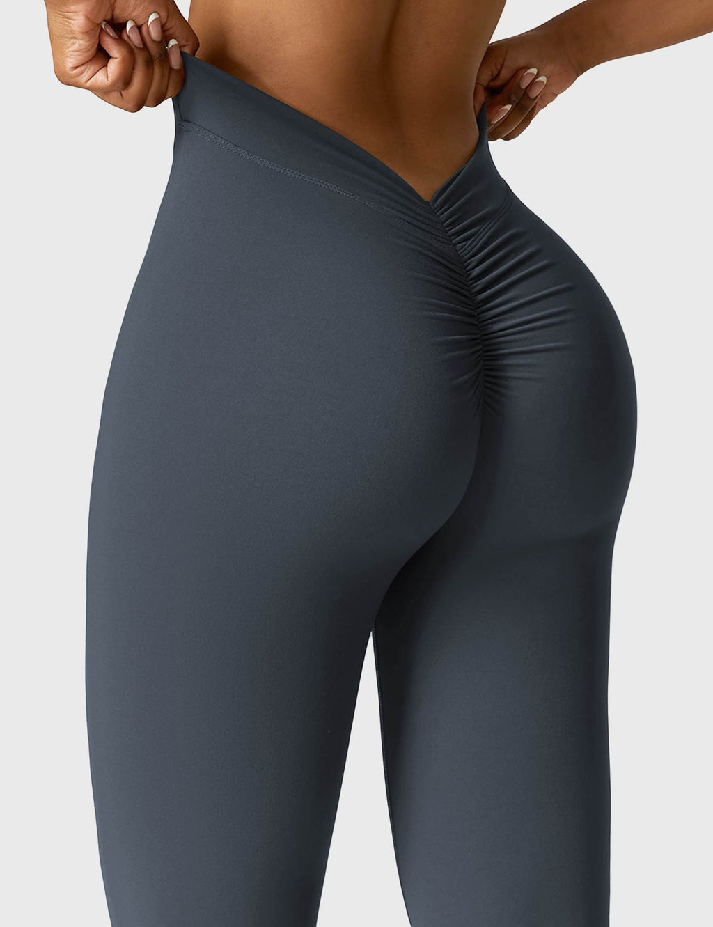 Women's High Waisted Flared Scrunch Leggings – Seamless Yoga Pants