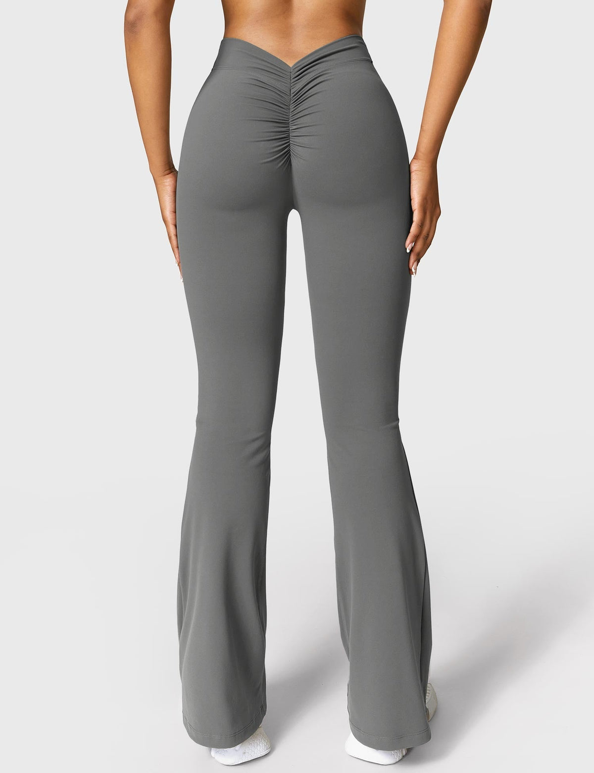 Women's High Waisted Flared Scrunch Leggings – Seamless Yoga Pants