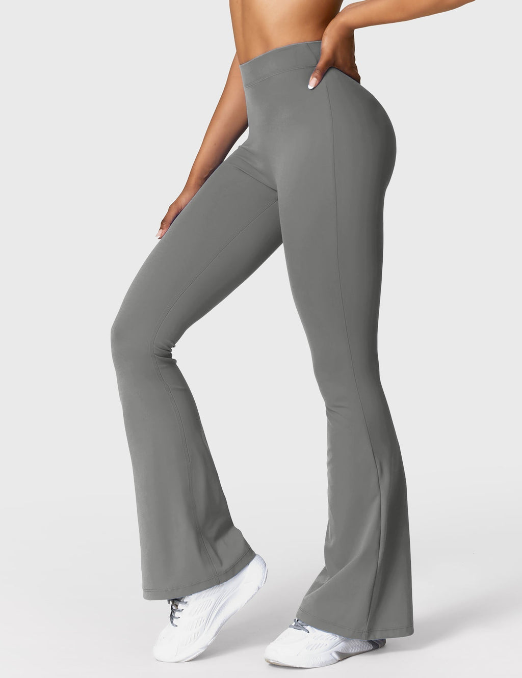 Women's High Waisted Flared Scrunch Leggings – Seamless Yoga Pants