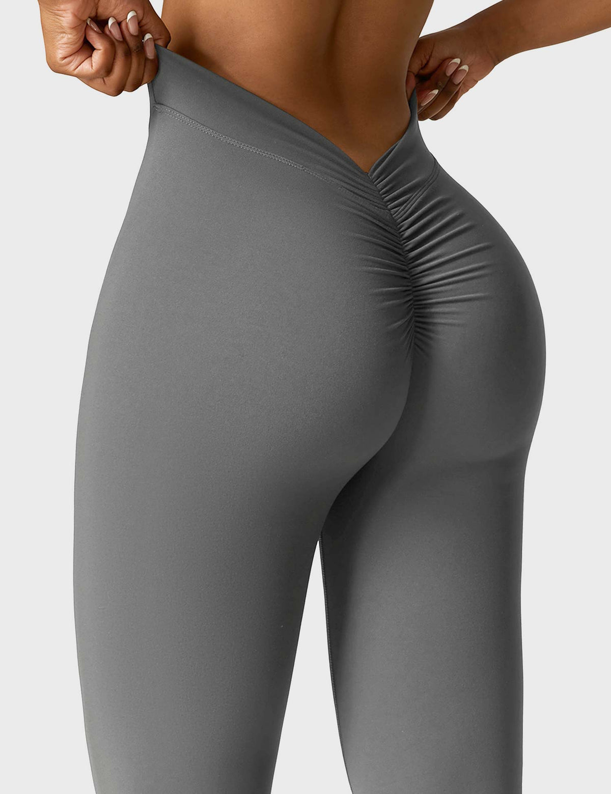 Women's High Waisted Flared Scrunch Leggings – Seamless Yoga Pants