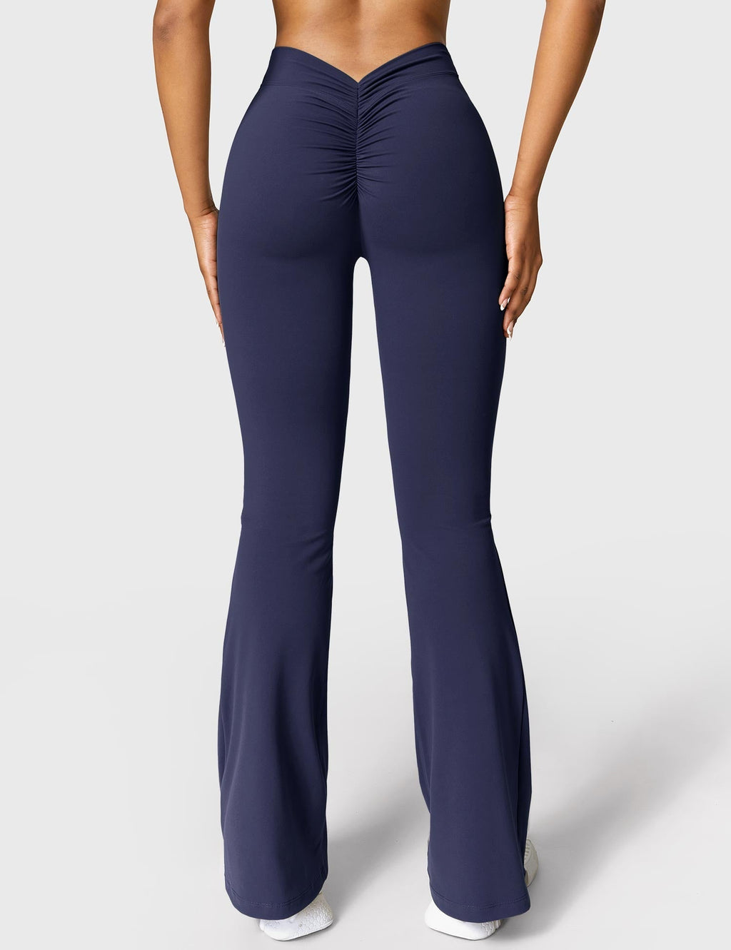 Women's High Waisted Flared Scrunch Leggings – Seamless Yoga Pants