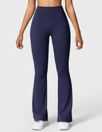 Women's High Waisted Flared Scrunch Leggings – Seamless Yoga Pants
