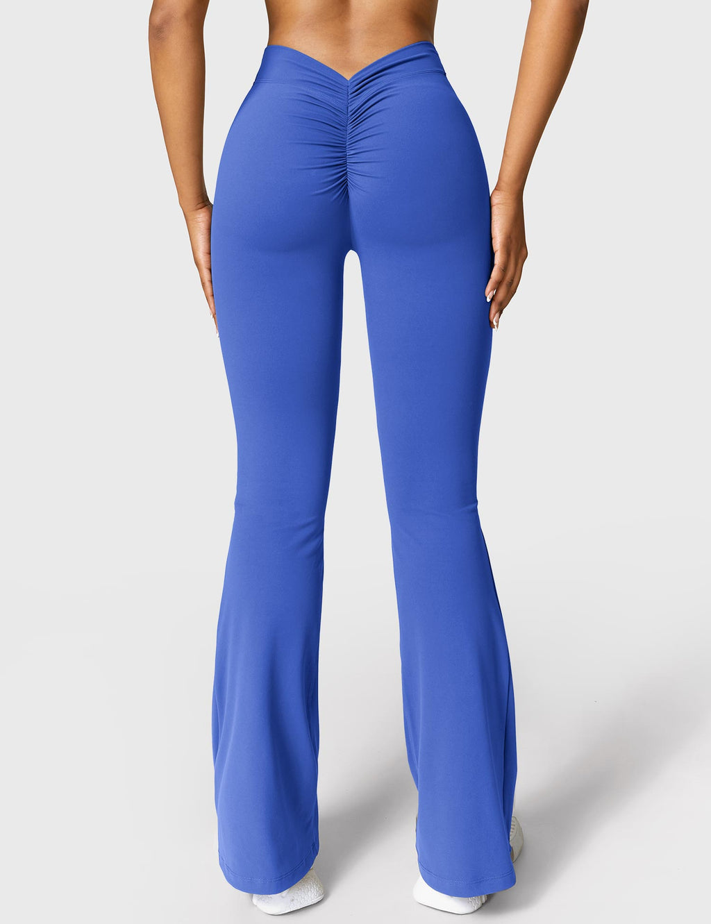 Women's High Waisted Flared Scrunch Leggings – Seamless Yoga Pants