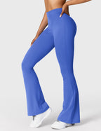 Women's High Waisted Flared Scrunch Leggings – Seamless Yoga Pants