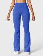 Women's High Waisted Flared Scrunch Leggings – Seamless Yoga Pants