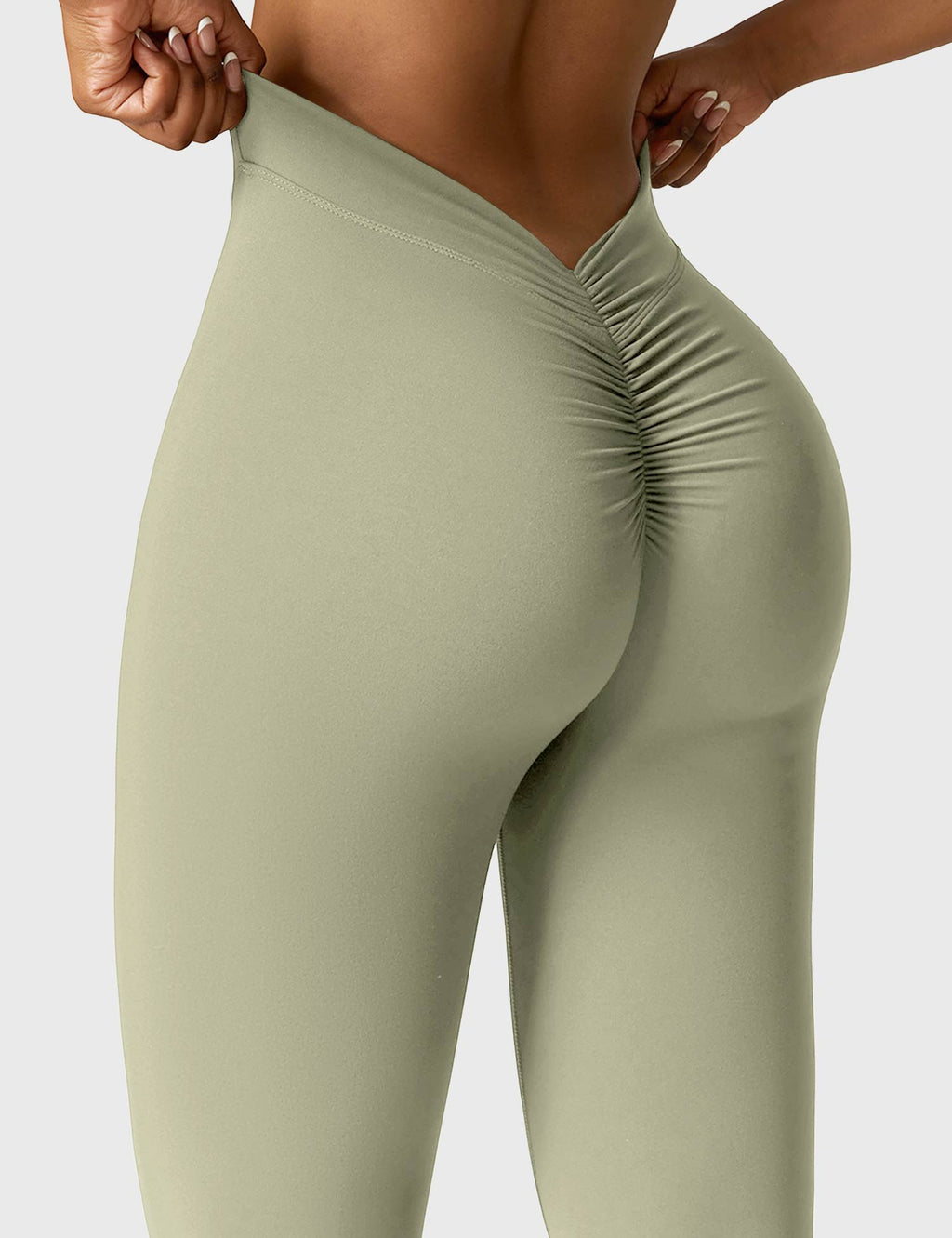 Women's High Waisted Flared Scrunch Leggings – Seamless Yoga Pants