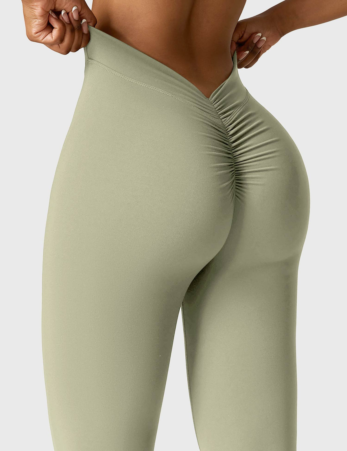 Women's High Waisted Flared Scrunch Leggings – Seamless Yoga Pants