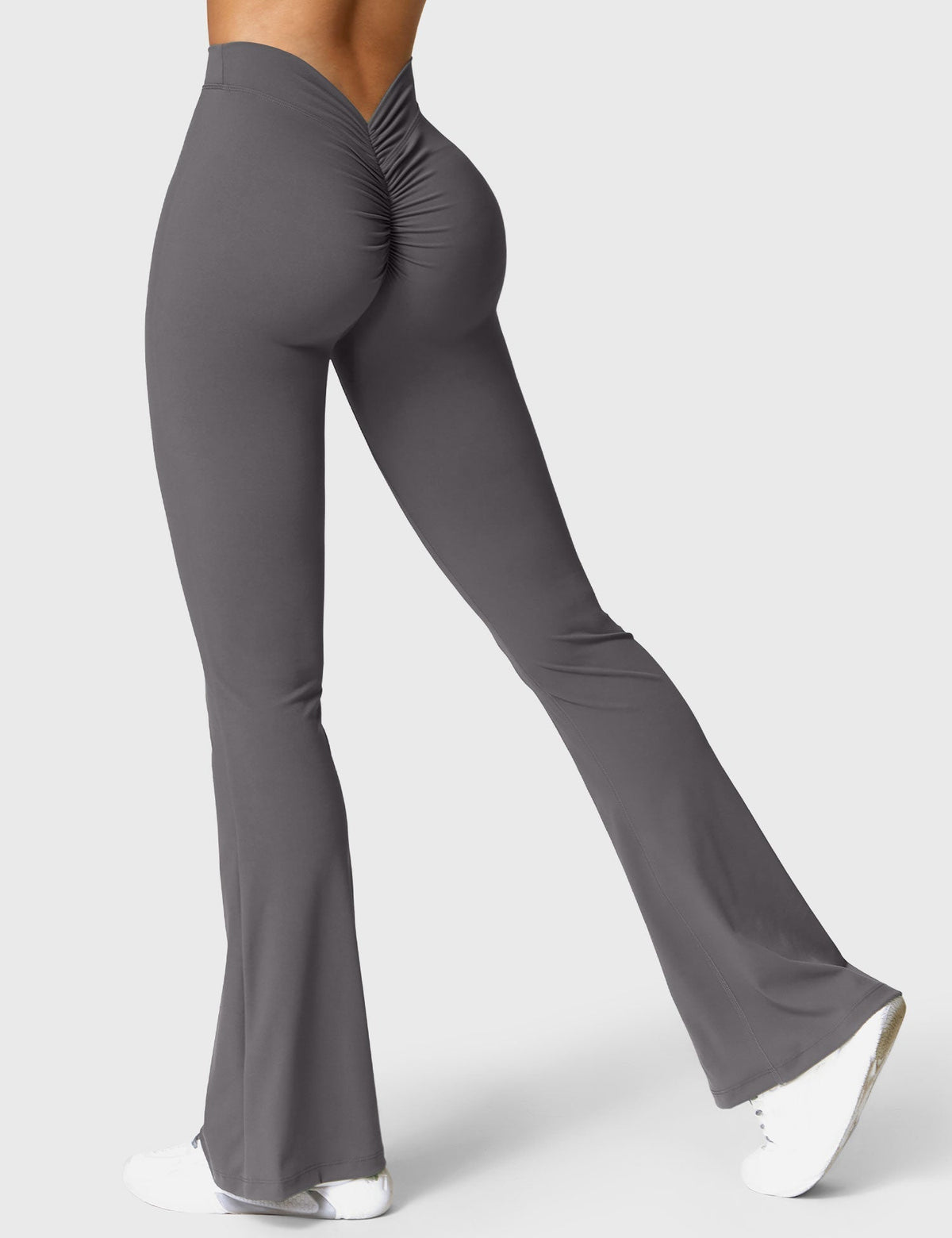 Women's High Waisted Flared Scrunch Leggings – Seamless Yoga Pants