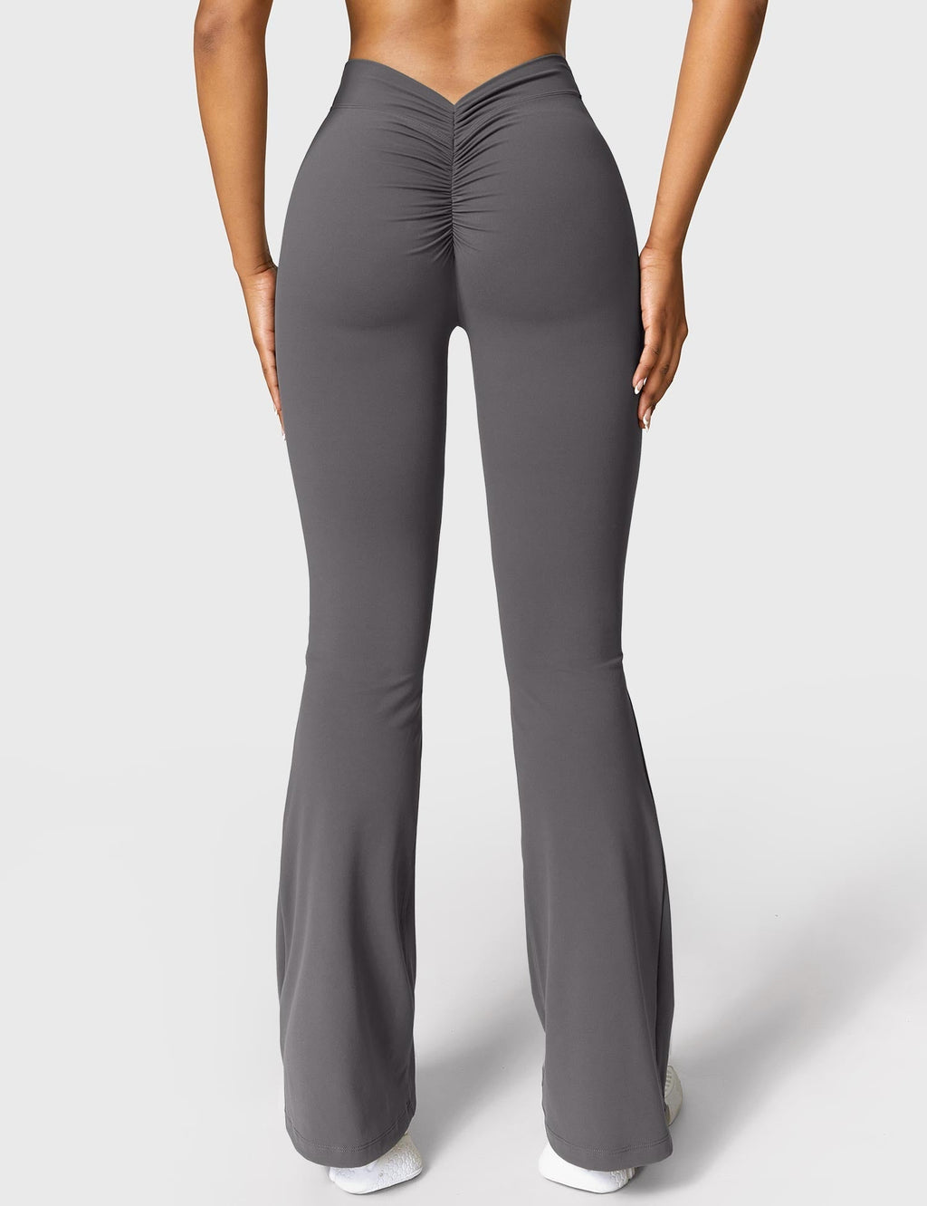 Women's High Waisted Flared Scrunch Leggings – Seamless Yoga Pants