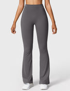 Women's High Waisted Flared Scrunch Leggings – Seamless Yoga Pants