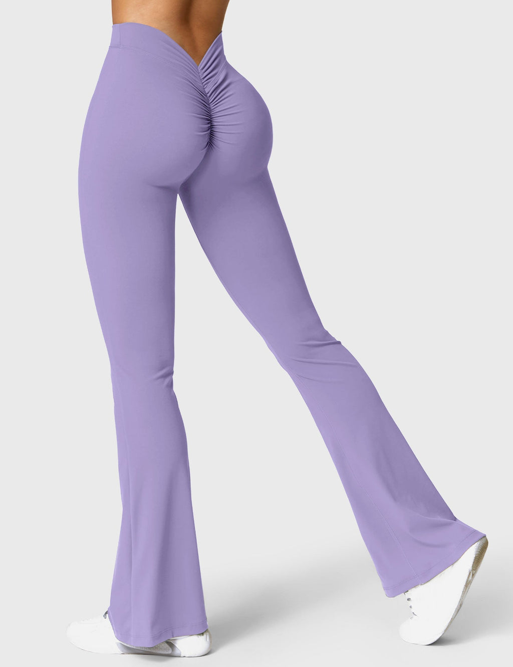 Women's High Waisted Flared Scrunch Leggings – Seamless Yoga Pants