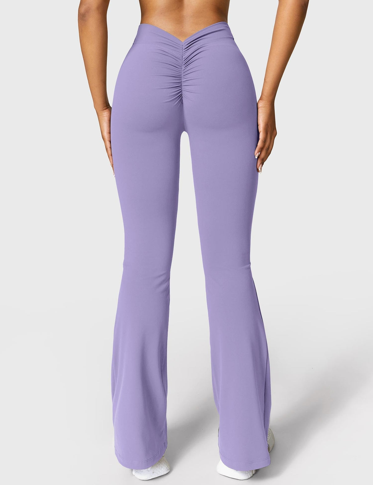 Women's High Waisted Flared Scrunch Leggings – Seamless Yoga Pants