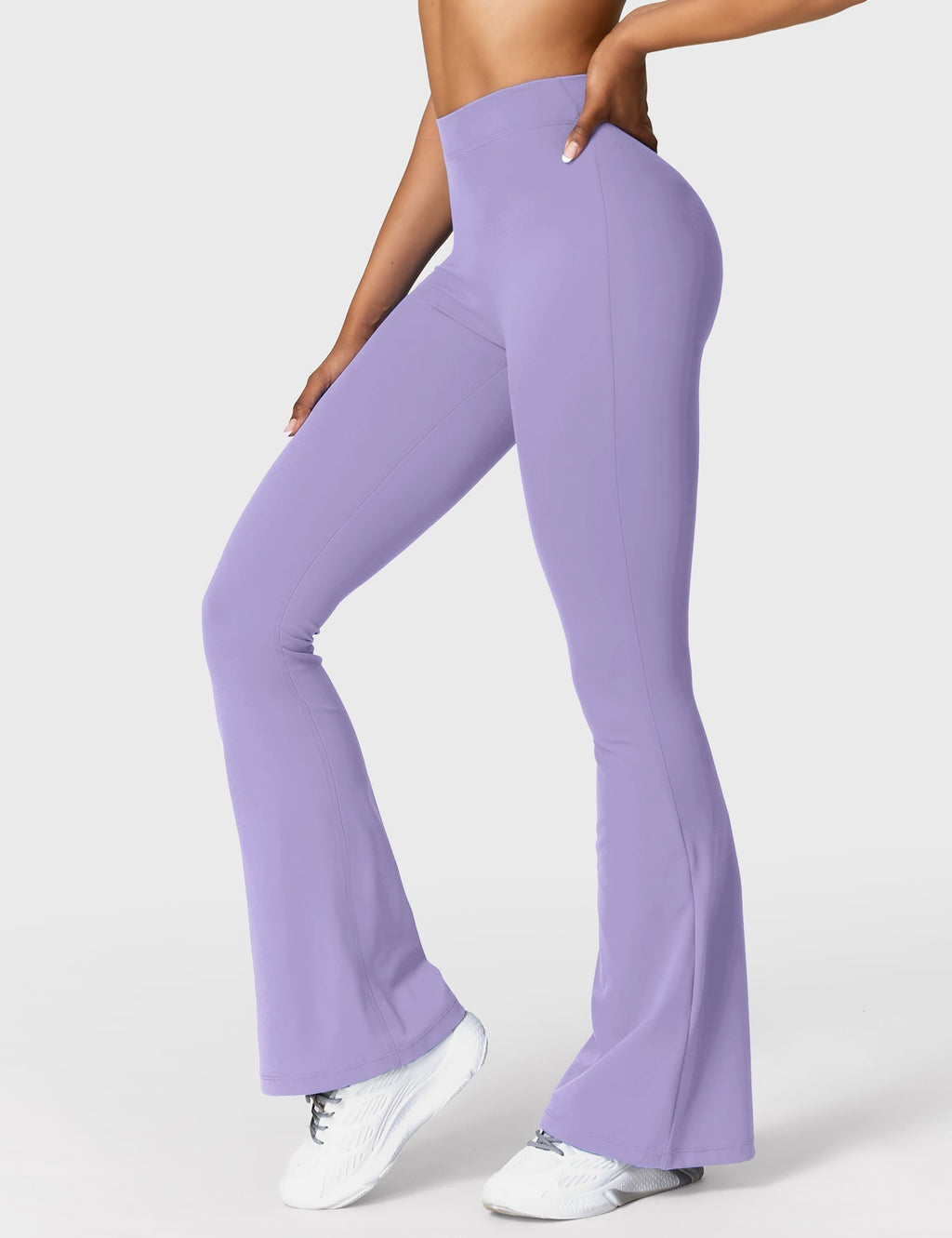 Women's High Waisted Flared Scrunch Leggings – Seamless Yoga Pants
