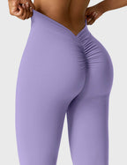 Women's High Waisted Flared Scrunch Leggings – Seamless Yoga Pants