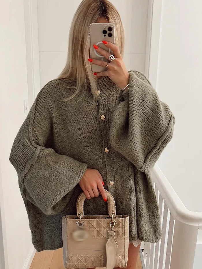 Women's Oversized Gold Button Vest – Relaxed Longline Vest