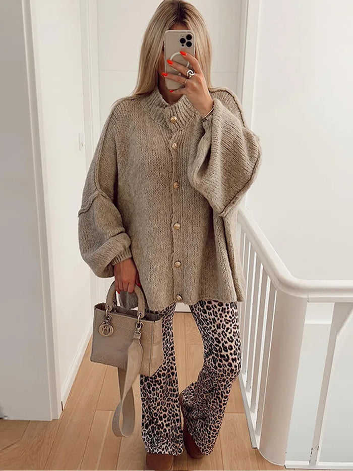 Women's Oversized Gold Button Vest – Relaxed Longline Vest