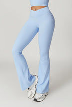Women's High Waisted Flared Scrunch Leggings – Seamless Yoga Pants